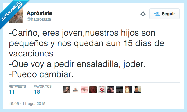 cariño,joven,niños pequeños,vacaciones,pedir,ensaladilla,puedo cambiar,morir