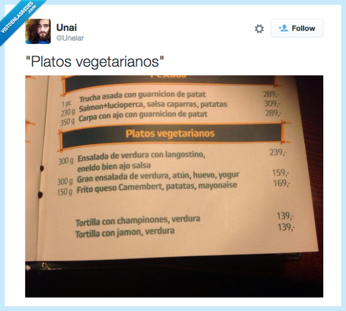 vegetariano,pescado,atún,langostino,carta,fail,restaurante
