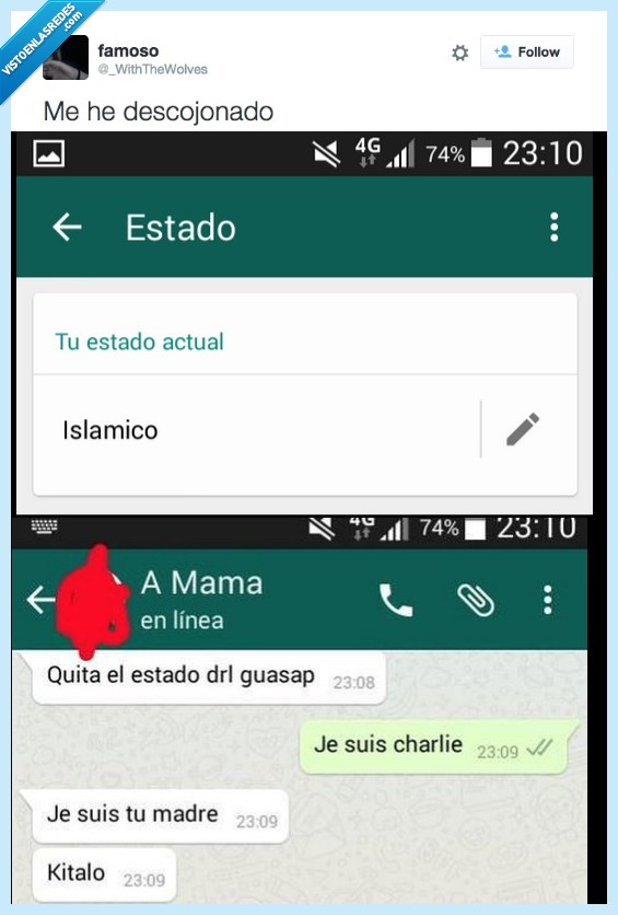 je suis charlie,estado,islámico,humor,madre,whatsapp