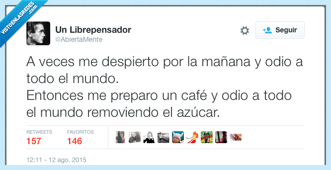 desayuno,odio,venganza,café,mañana,azúcar