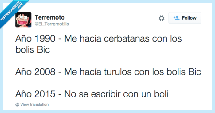 escribir,boli bic,años,evolución