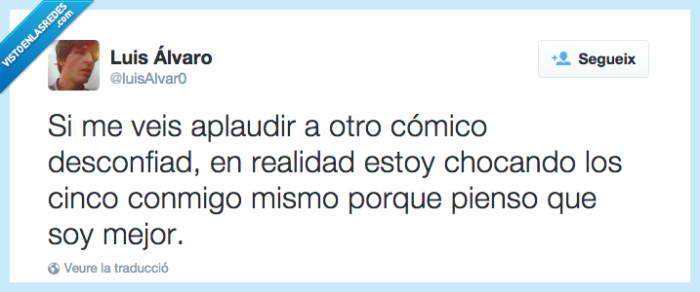 aplaudir,cómico,celebrar,envidia,mejor