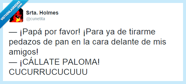 comida,twitter,paloma,comer,padre,pan,amigos,humor