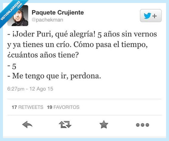 puri,niño,hijo,padre,casualidad,edad,cinco,años,tiempo,cuanto