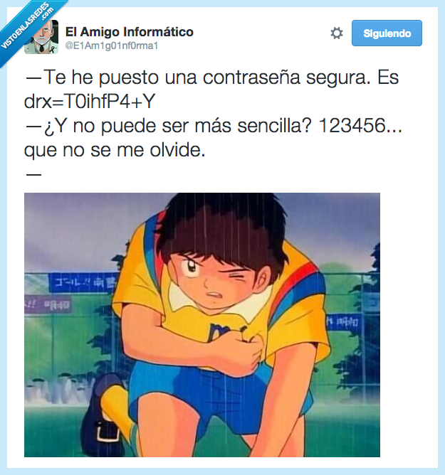 dolor,doler,contraseña,facil,123456,seguridad,oliver y benji,informatica