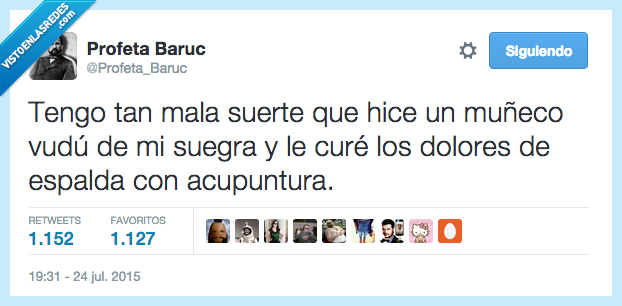 mala,suerte,muñeco,vudú,suegra,curé,curar,dolores,espalda,acupuntura,alfiler,aguja