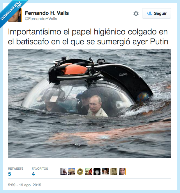 paper,higienico,rollo,water,Putin,batiscafo,sumergir,Rusia,Rusos,importantísimo