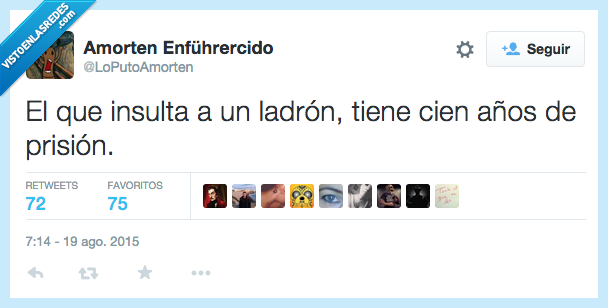 insulta,ladron,tiene,100,cien,años,perdon,prision,carcel,Ley mordaza