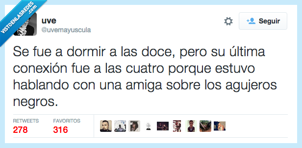 dormir,doce,ultima,conexión,cuatro,hablando,hablar,amiga,agujeros,negros,fisica,cuernos