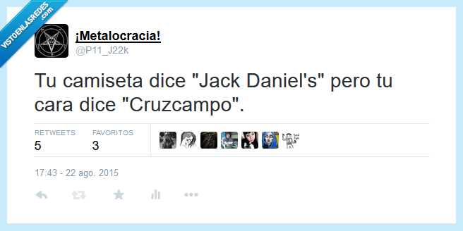 Cruzcampo,Jack Daniel's,Twitter,Camiseta,Metal,Suaj,Yolo,cerveza,cutre,whisky