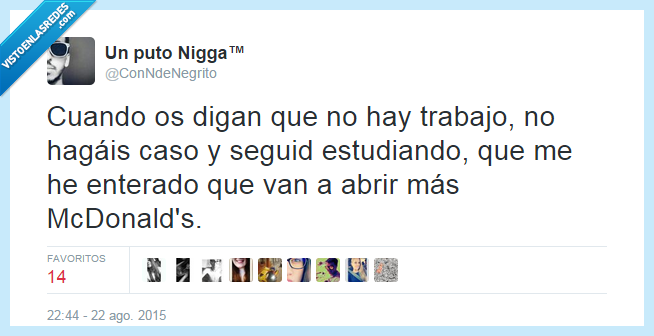 Trabajo,estudiar,McDonald's,trabajar,estudios,abrir,más,crisis,paro,desempleo