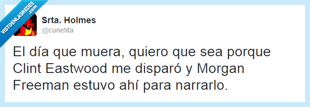 clint eastwood,morgan freeman,películas,humor,twitter,muerte,contar