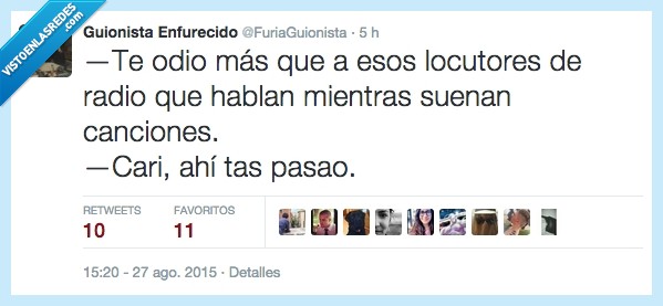 odio,locutores,radio,música,interrumpir,mientras,canciones,pasao