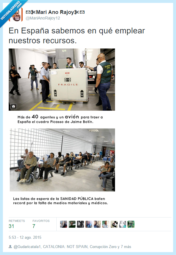 Cuadro,Botín,Guardia Civil,Policía,Estado,hospitales,costes,crisis,despilfarro