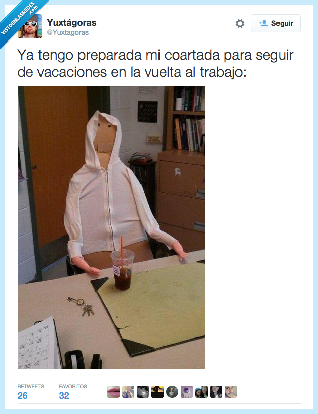 coartada,trabajo,volver,silla,carton,muñeco