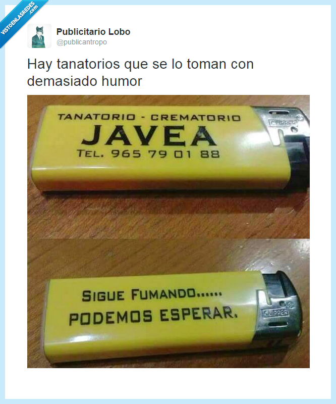 Funeraria,Mechero,Publicidad,Macabro,Fumar,Esperar,Javea,Crematorio