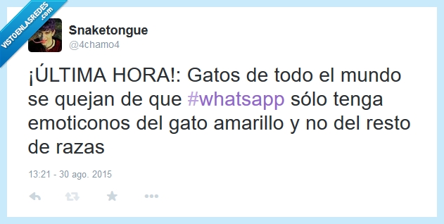 whatsapp,gatos,racismo,indignados,color,amarillo,raza,emoticono