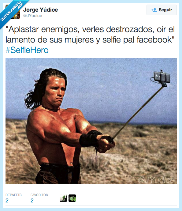conan,arnold,selfie,palo selfie,fotomontaje,schwarzenegger