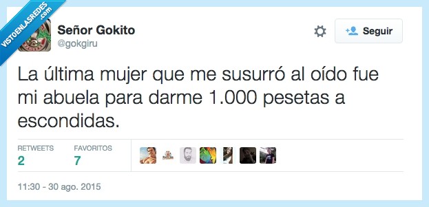 abuela,pesetas,susurrar,amor,cariño