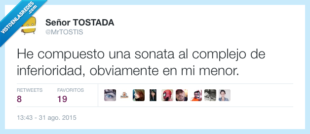 Música,Sonata,Inferioridad,humor,vendo opel corsa,complejo,mi menor