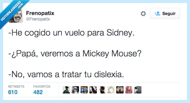 vuelo,Sidney,Mickey Mouse,dislexia,Disney
