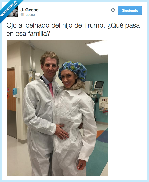 Donald Trump,hijo,pelo,padre,peinado,cabello