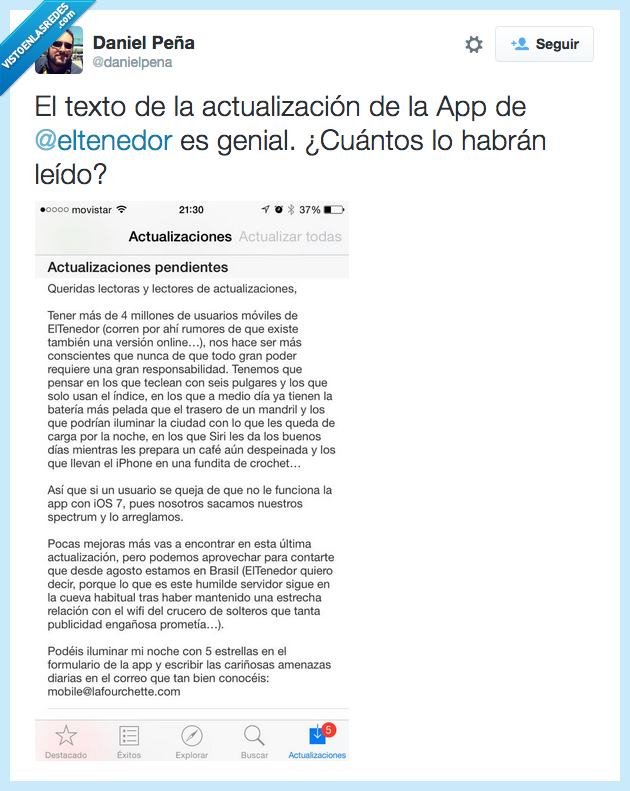eltenedor,texto,actualizacion,versión ios