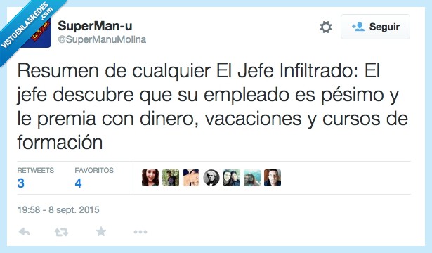 jefe,el jefe infiltrado,resumen,dinero,empleados,vacaciones,cursos