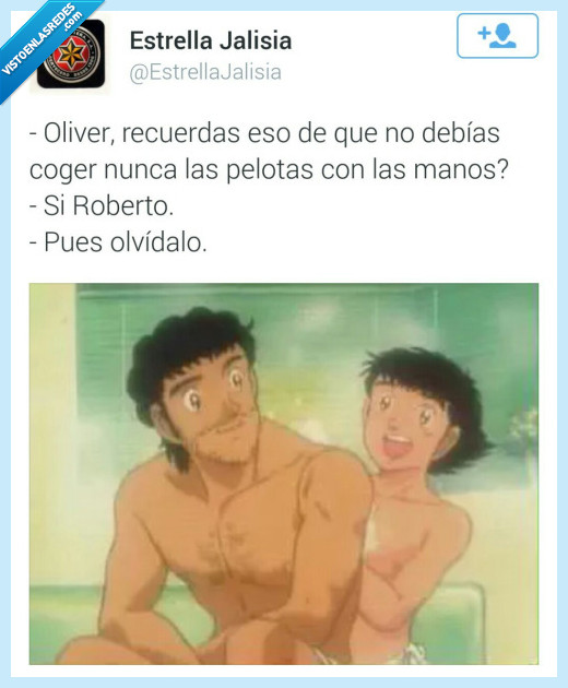 Oliver,Benji,Los magos del balon,Twitter,no homo,pelota,mano