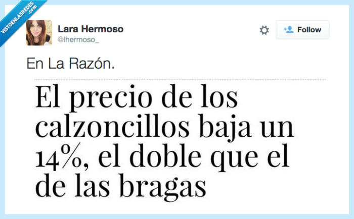 la razón,periodismo de investigación,calzoncillos,bajar,doble,bragas,precio