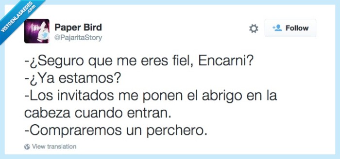 cuernos,infiel,perchero,invitados,cabeza