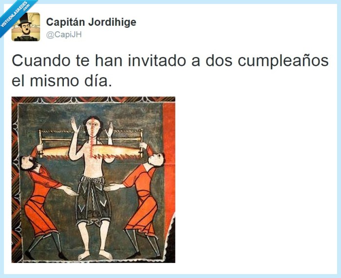 reacción,medieval,cumpleaños,mismo,día,partirse,mitad