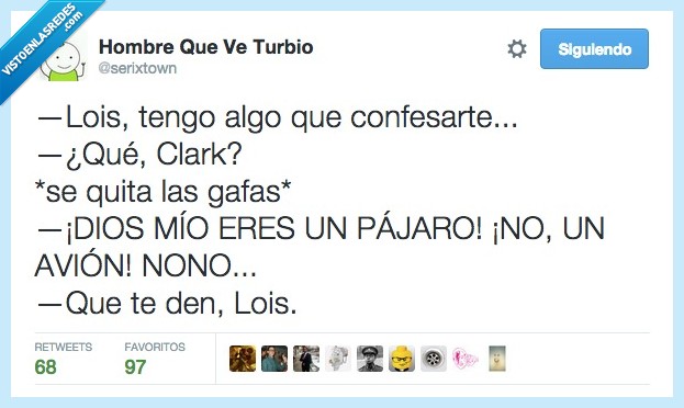 Lois,Lane,Clark Kent,superman,gafas,pájaro,avion,supertonta