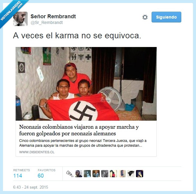 neonazis colombianos,esvastica,nazis,marcha,alemanes,golpeados,paliza