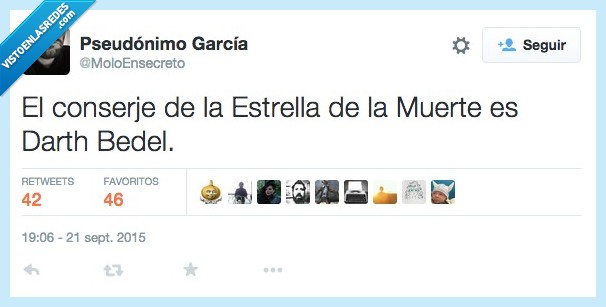 bedel,conserje,Estrella de la Muerte,Star Wars,Darth Bedel,Darth Vader