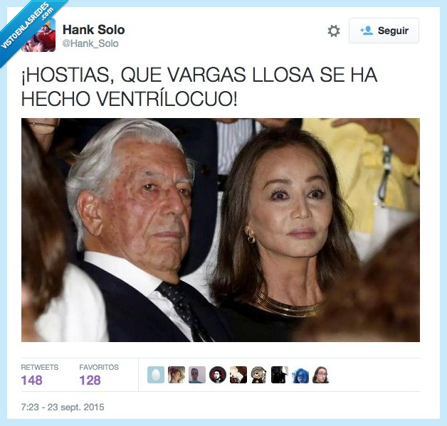 Mario Vargas Llosa,ventrilocuo,Isabel Preysler
