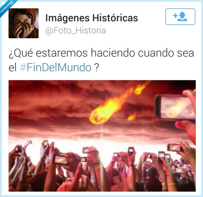 apocalipsis,fin del mundo,fotografia,movil,grabar,vivir,vida,cometa,meteorito