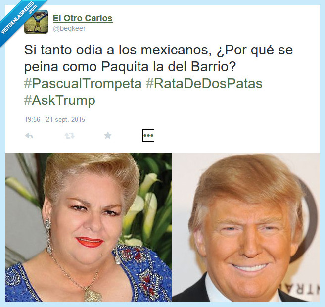 Donald Trump,Paquita la del Barrio,EEUU,Mexico,peinado,pelo,presidente,presidencia