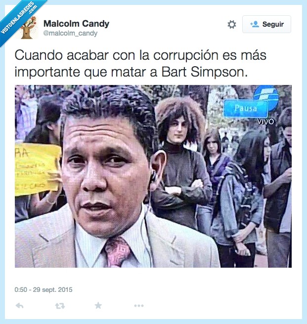 Actor Secundario Bob,Bart Simpson,matar,corrupción