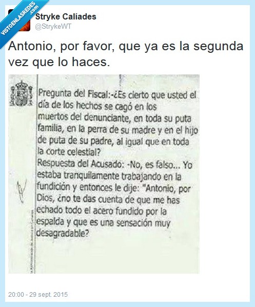 juicio,fiscal,acusado,denunciante,acero fundido,Antonio
