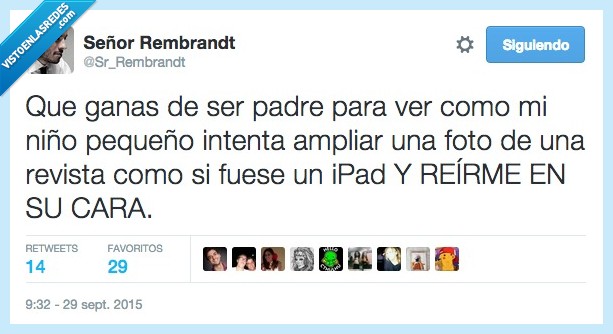 ganas,ser,padre,ver,hijo,como,ampliar,foto,revista,ipad,reir,cara
