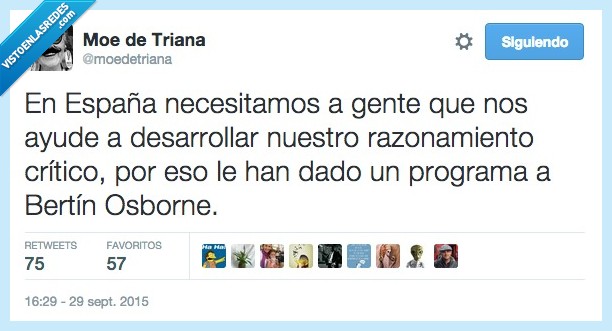 desarrollar,pensamiento,critico,espiritu,Bertín Osborne,programa,televisión