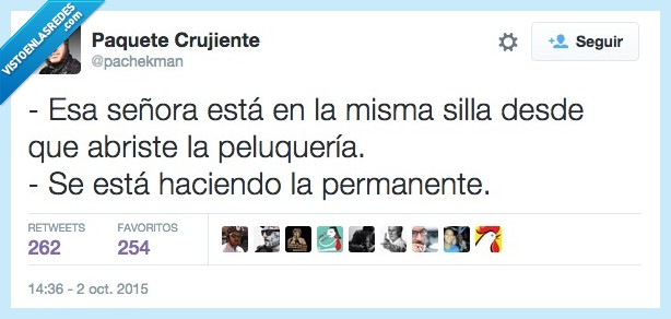 señora,misma,silla,desde,abrir,peluquería,hacer,permanente