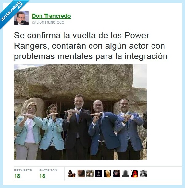 power ranger,pp,rajoy,integración,manos,movilidad,partido popular,gesto