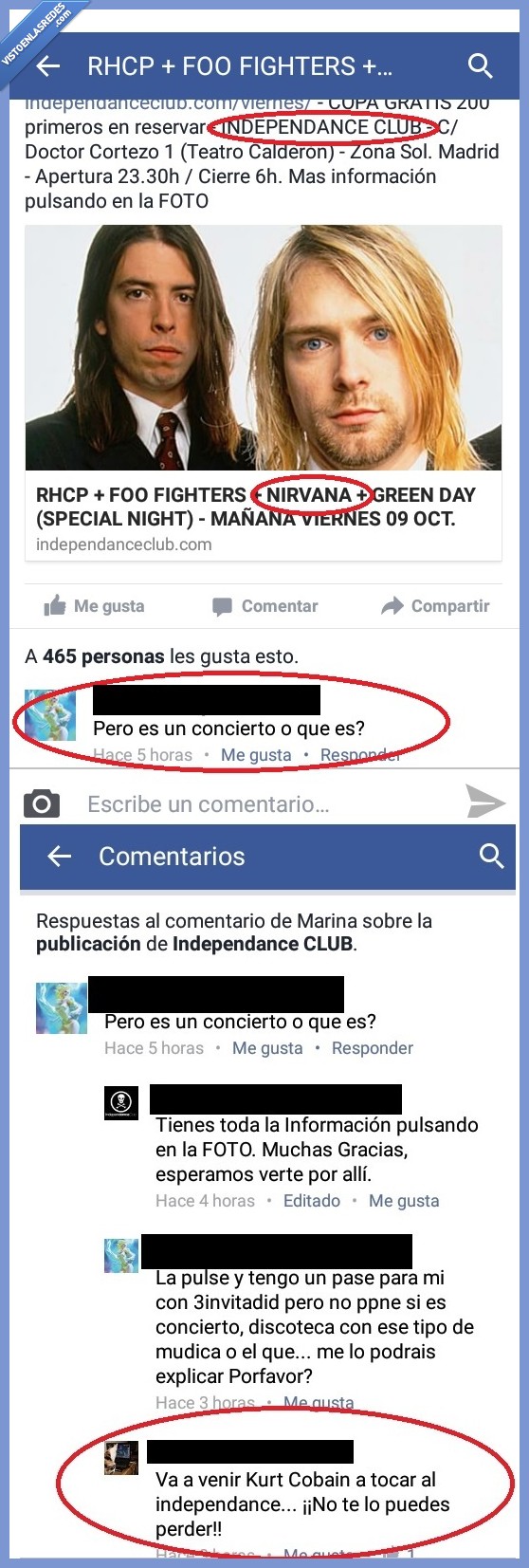 Facebook,Concierto,Nirvana,Kurt Cobain