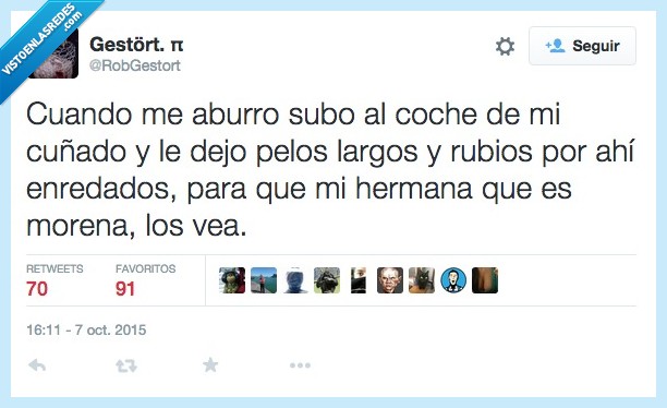 aburro,aburrir,subir,coche,morena,pelo,rubio,hermana,cuernos