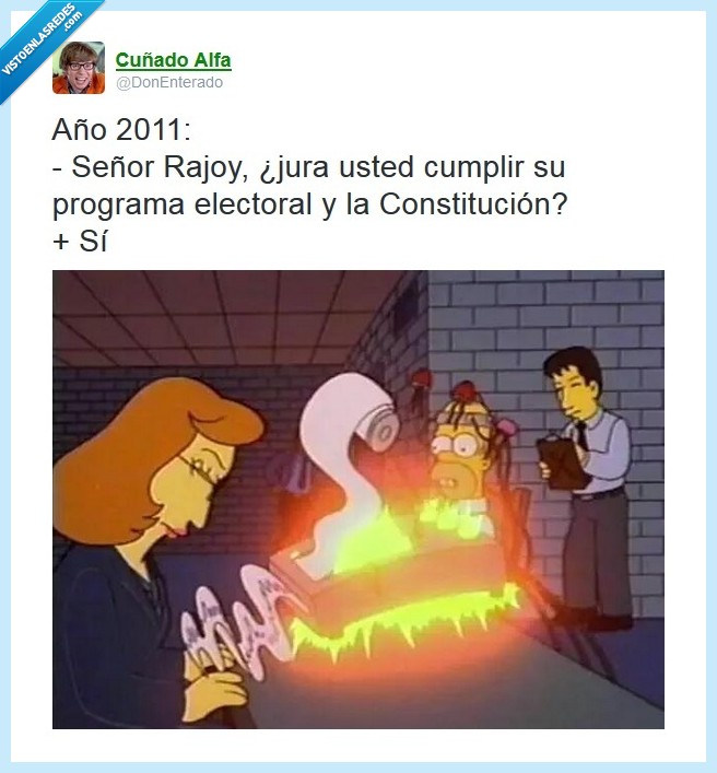 rajoy,elecciones,constitucion,promesas,maquina verdad,mentiras,explota,homer,simpsons