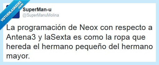 hermano mayor,hermano menor,antena neox,antena 3,ropa,heredar,programación