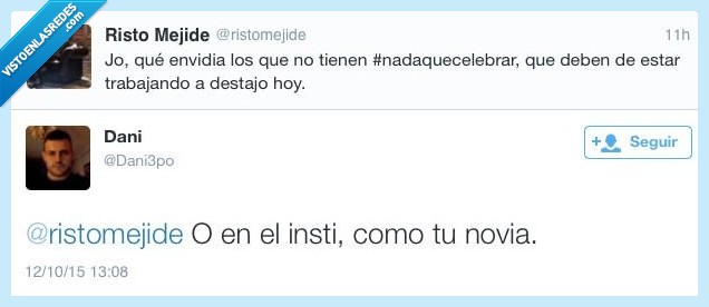 nada que celebrar,hispadida,novia,instituto,joven,Risto Mejide