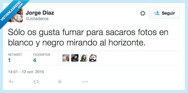 fumar,foto,blanco,negro,mirando,horizonte,mirar